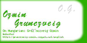 ozmin grunczveig business card
